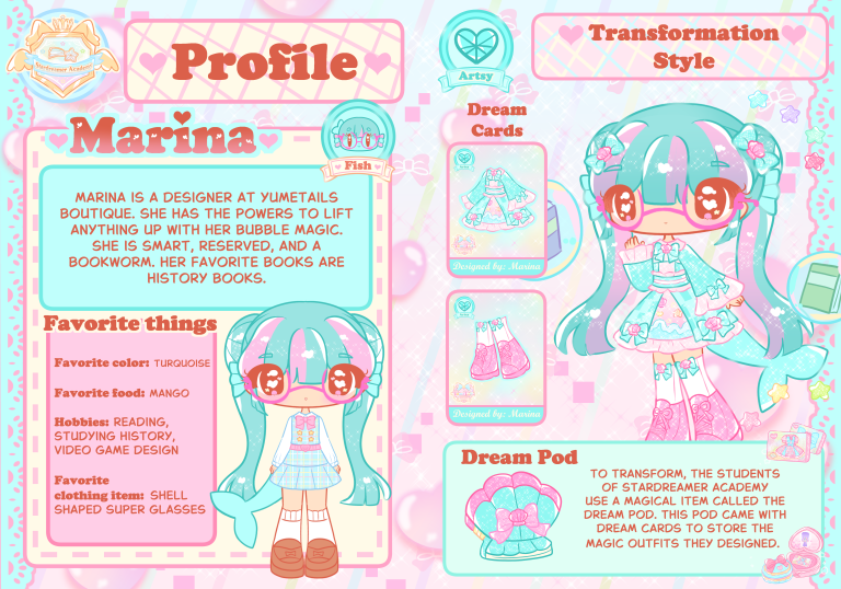 yumetails character profile marina